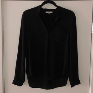 RO & DE for Anthropologie Sz. S Black Sheer Blouse